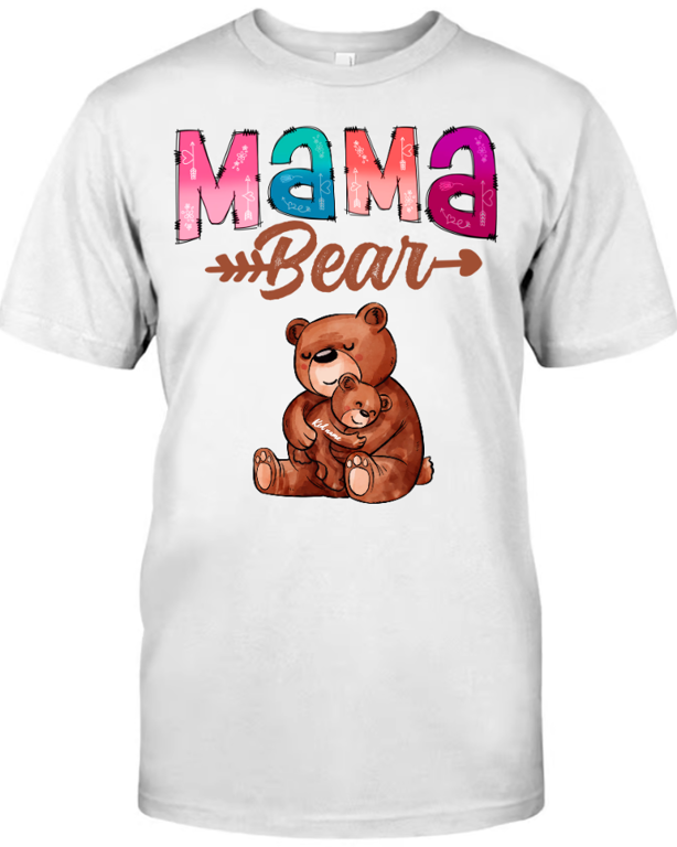 Mama Bear Mother's Day Gift for Grandma Personalized T-Shirt