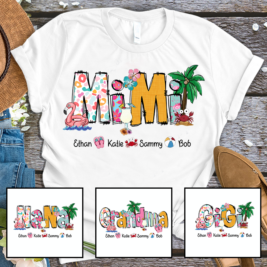 Mimi And Grandkids Summer T-Shirt