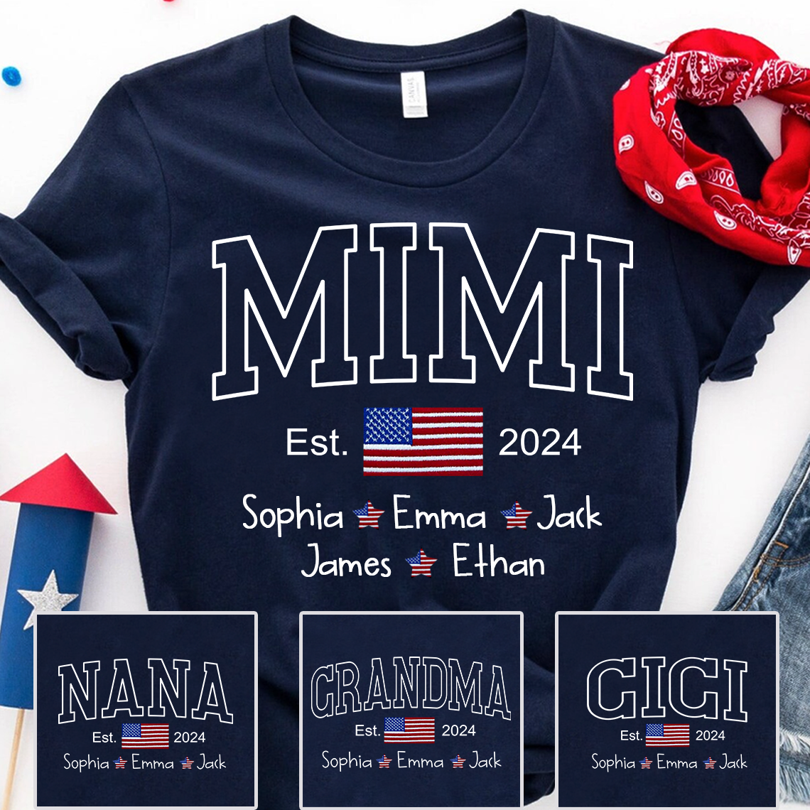 Mimi America Est Grandkids T-Shirt