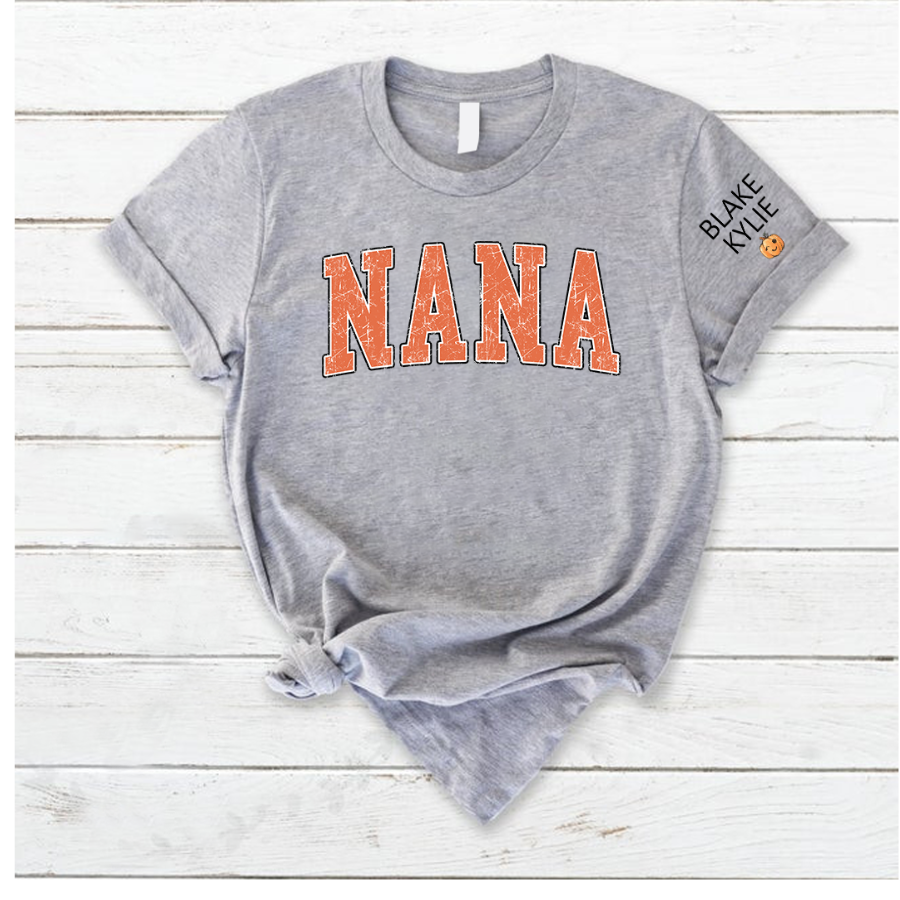 Nana And Grandkids Custom Nickname T-Shirt