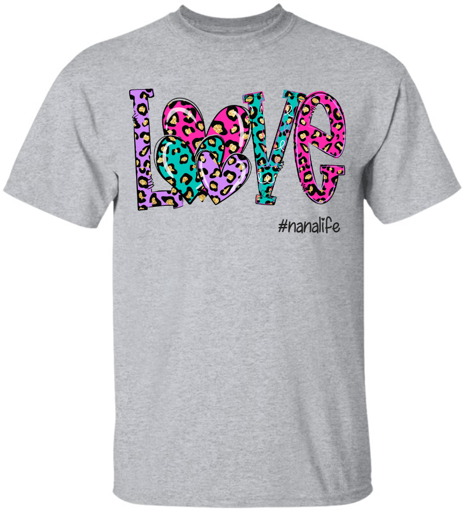 Love Nana Life Leopard Skin T-Shirt