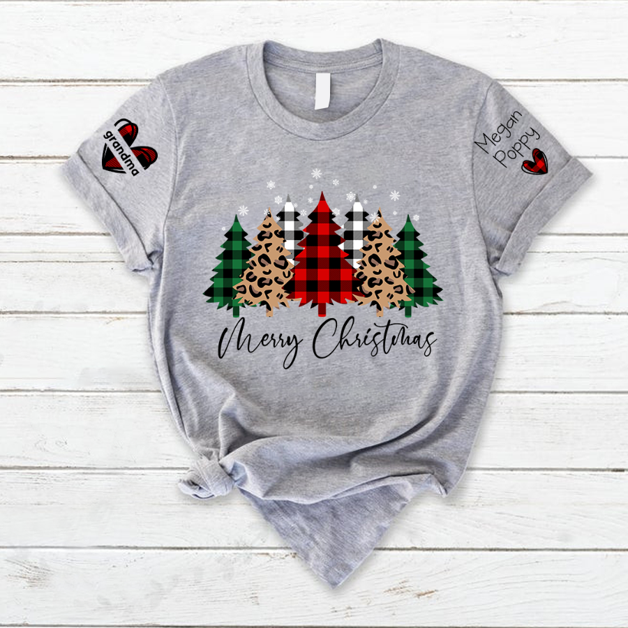 Merry Christmas Tree Grandma And Kids CTH01 T-Shirt