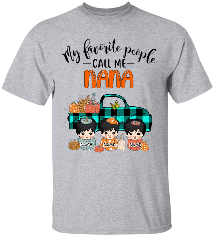 Nana Little Pumpkin Truck And Kids T-Shirt