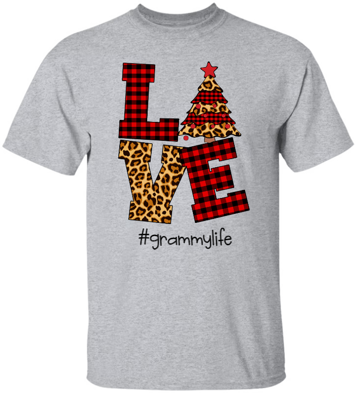 Love Leopard Skin Grandma Life T-Shirt