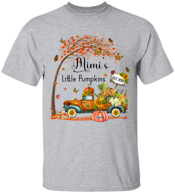 Mimi's Little Pumpkins Est With And Kids T-Shirt