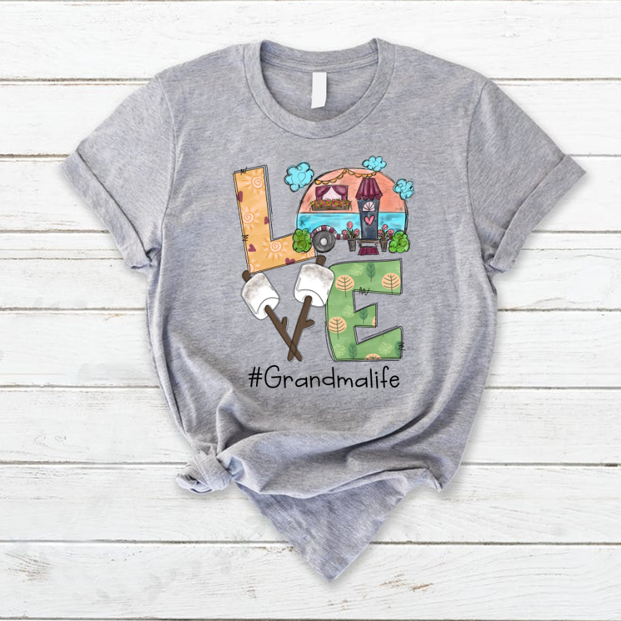 Love Grandma Life, Love Camping, Custom Grandma, Gift For Grandma TH T-Shirt