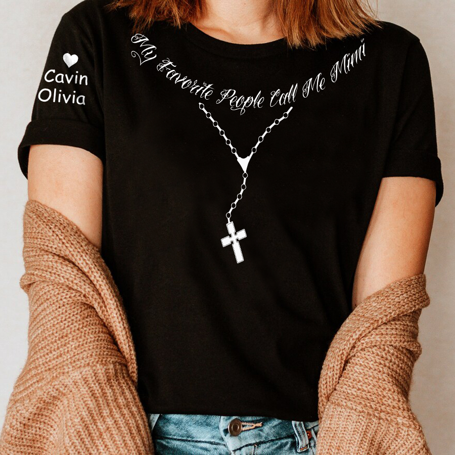 My Favorite People Call Me Mimi, Custom Mimi And Kids, Grandma Gift TH T-Shirt