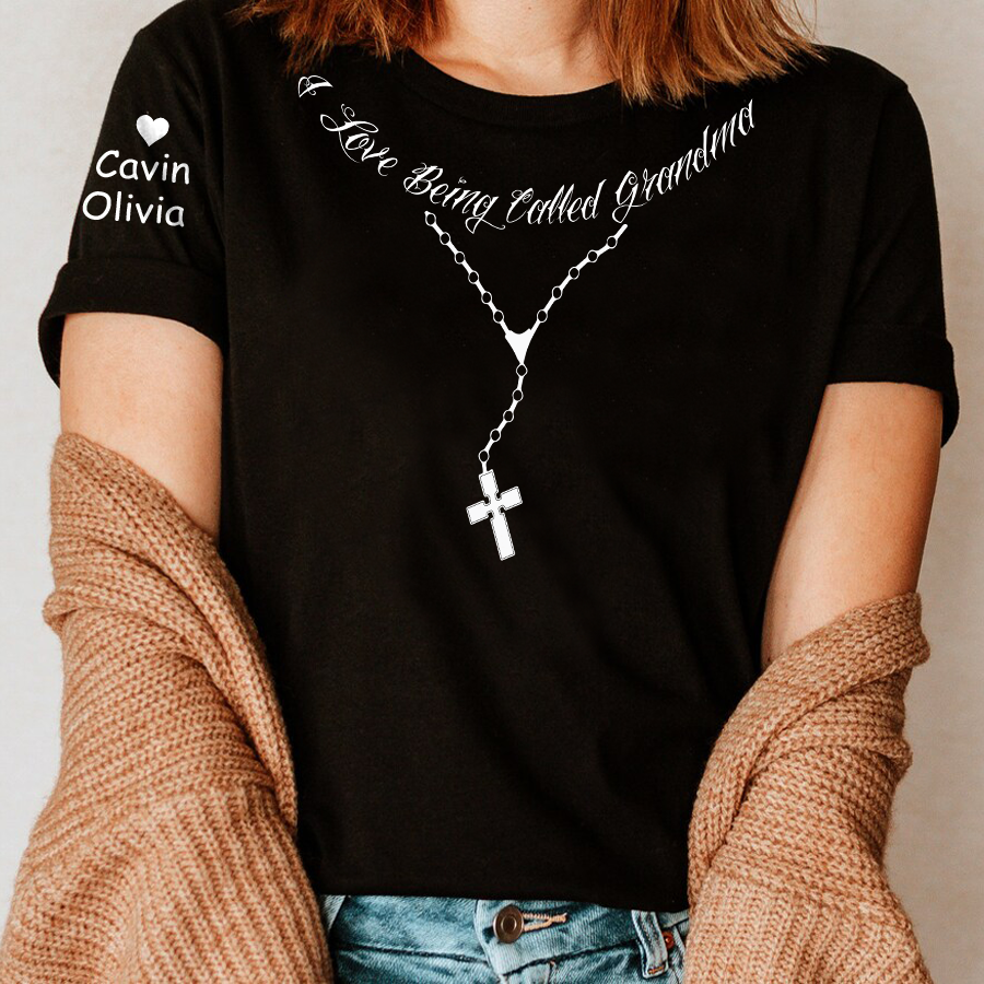 I Love Being Called Grandma Shirt, Custom Grandma & Kids, Grandma Gift TH T-Shirt