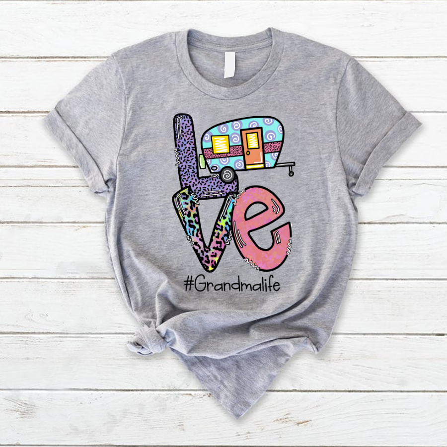 Love Grandma Life Camper, Camping Shirt, Gift For Grandma TH T-Shirt
