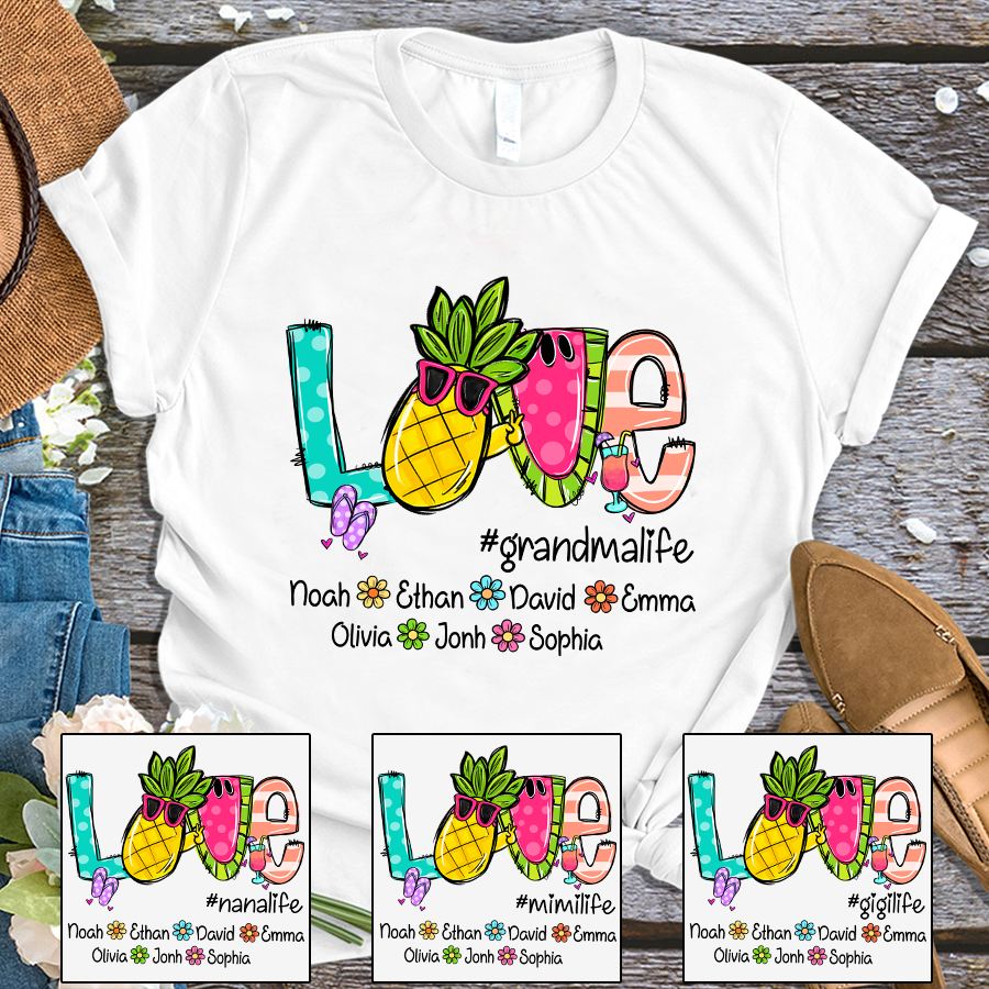 Love Summer Grandma Life And Kids LTP01 T-Shirt