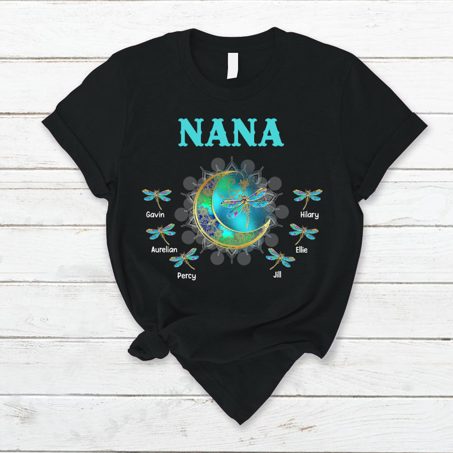 Nana And Kids Names T-Shirt