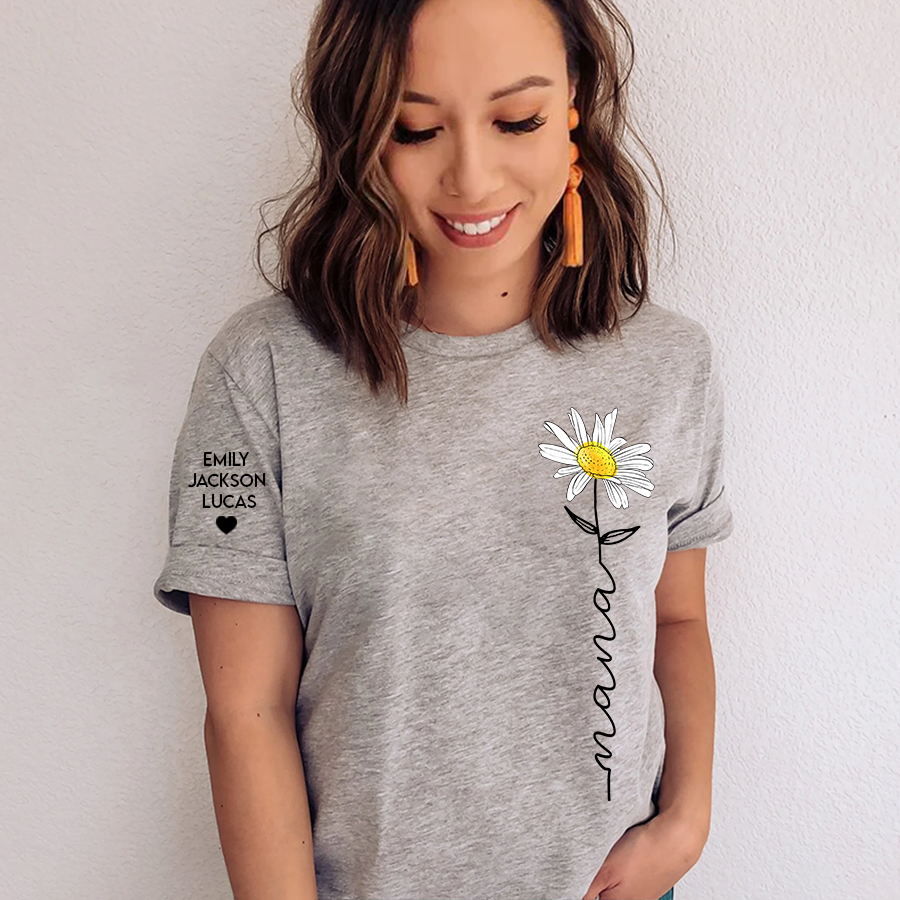 Nana Daisy And Grandkids Mother's Day T-Shirt