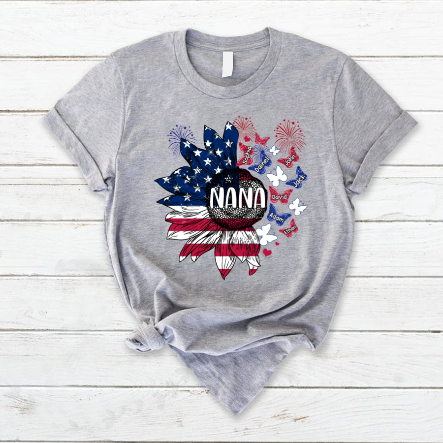 Nana sunflower butterfly and kids CL01 T-Shirt