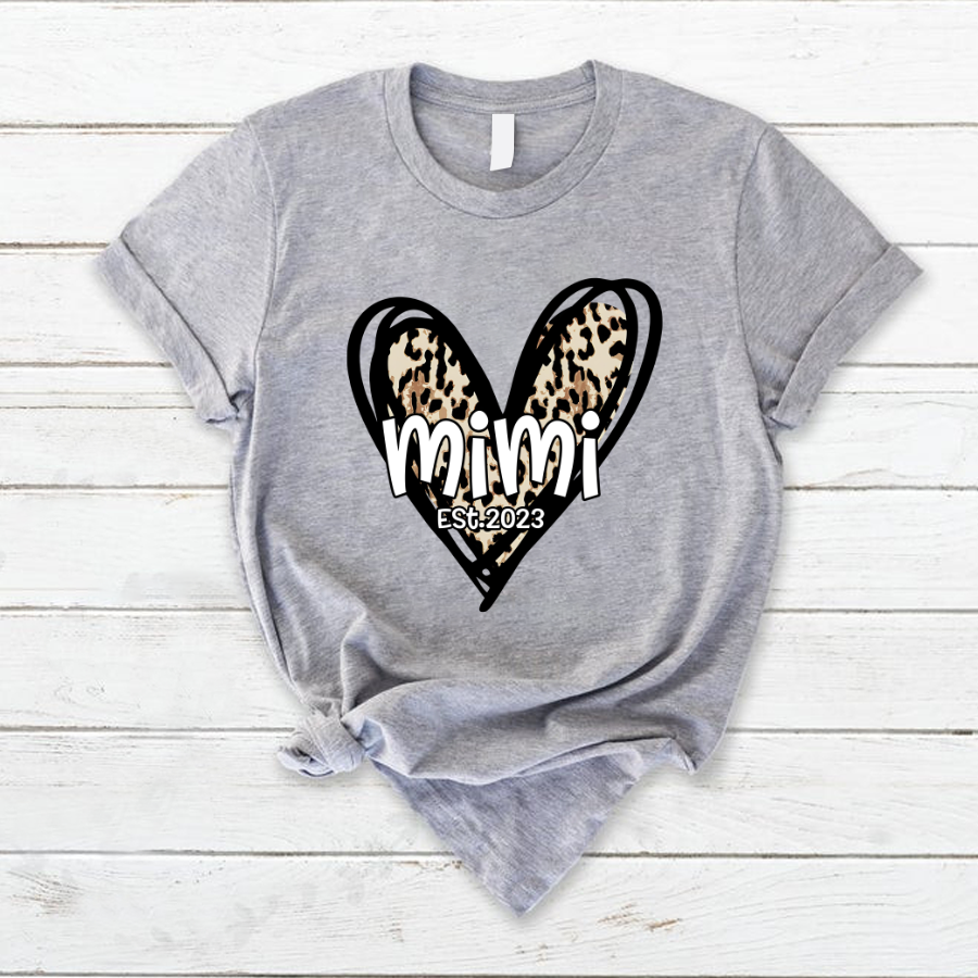 Mimi Est Heart Leopard TH T-Shirt