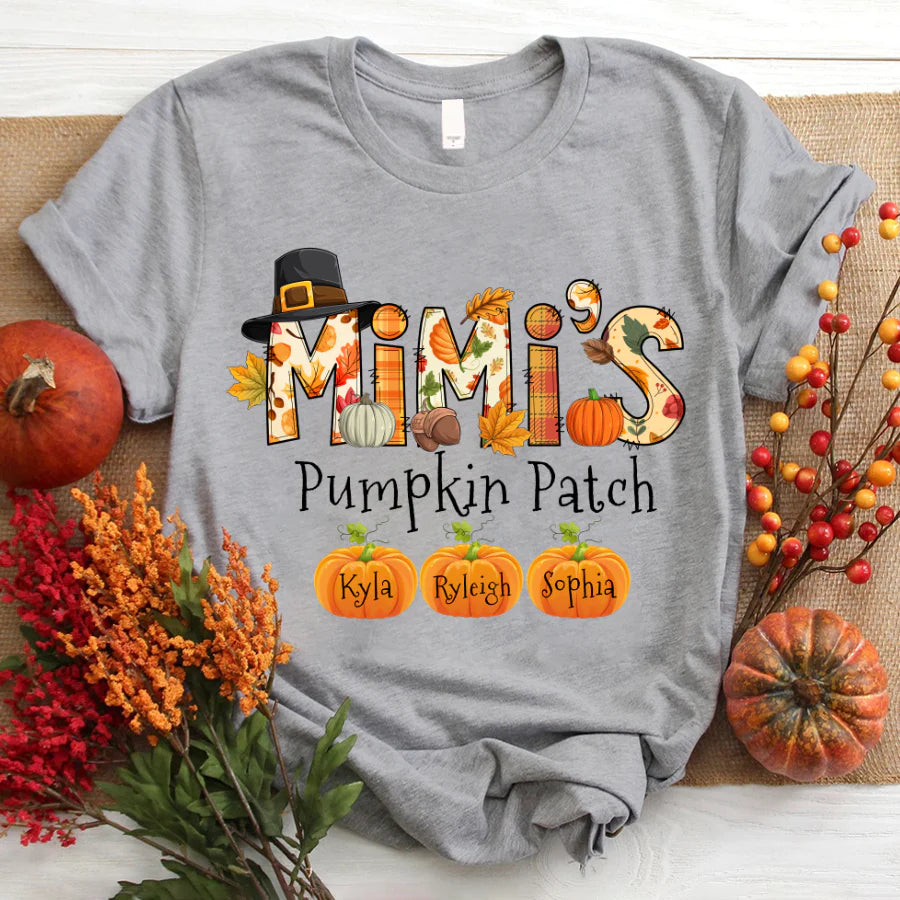 Mimi's Pumpkin Patch Autumn Doodle Alphabet T-Shirt