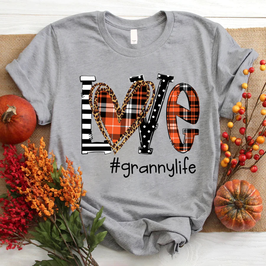 Love Granny Life Fall Autumn T-Shirt