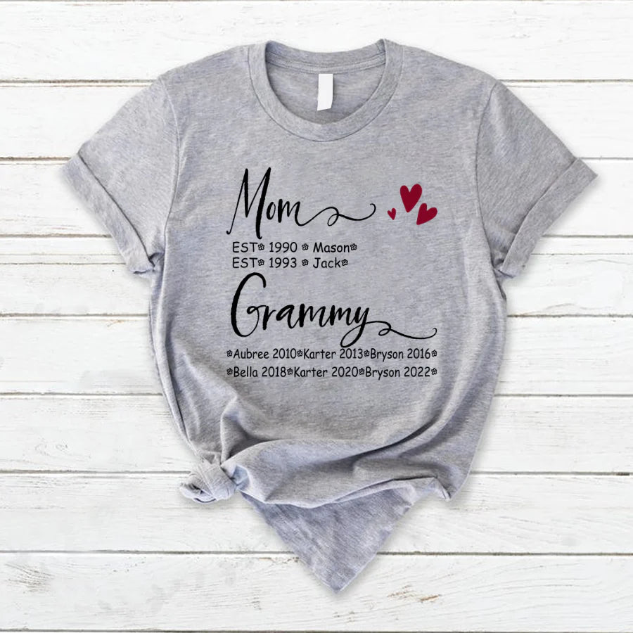 Mom And Grammy Kids Est VT22120093 T-Shirt