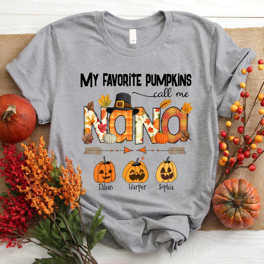My Favorite Pumpkins call me Nana Autumn T-Shirt