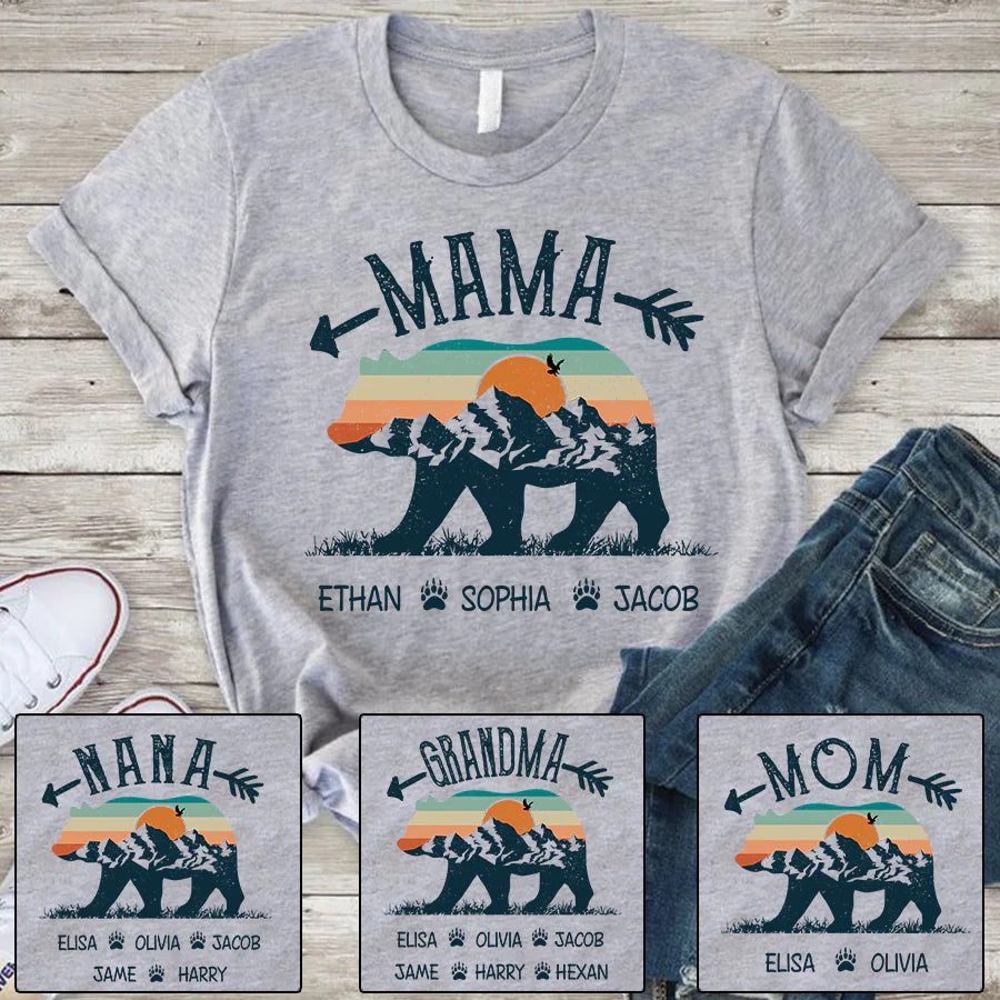 Mama Bear Sunset Vintage CTH01 T-Shirt