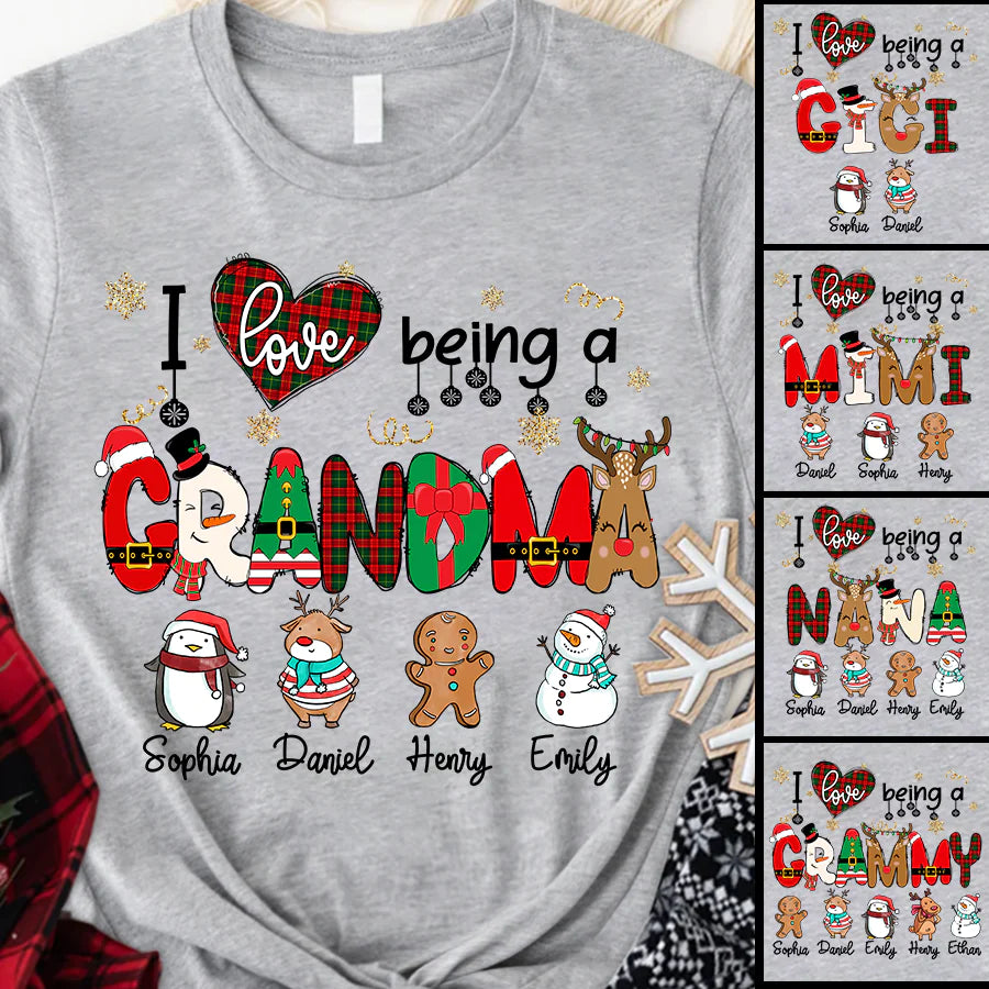 I love Being A Grandma Christmas CTL01 T-Shirt
