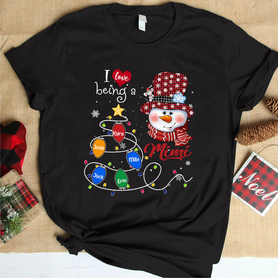 I Love Being A Mimi Snowman Christmas 2022 T-Shirt