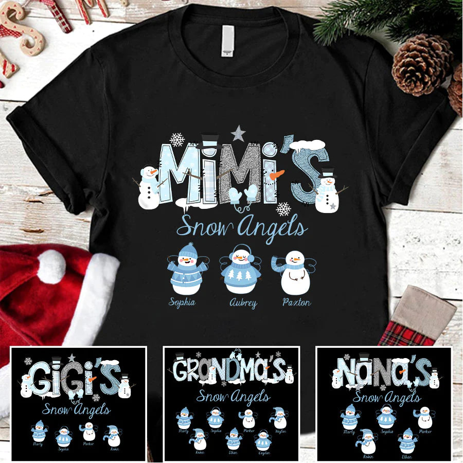 Mimi's And Grandkids Snow Angels T-Shirt