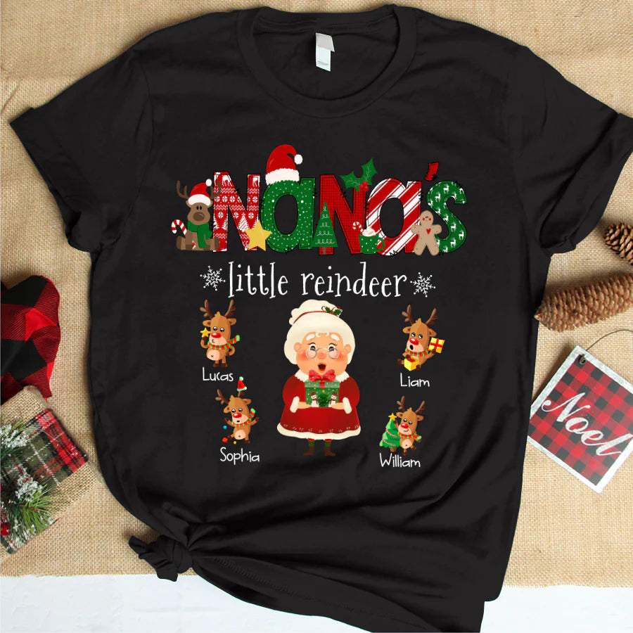 Nana's Little Reindeer Christmas T-Shirt