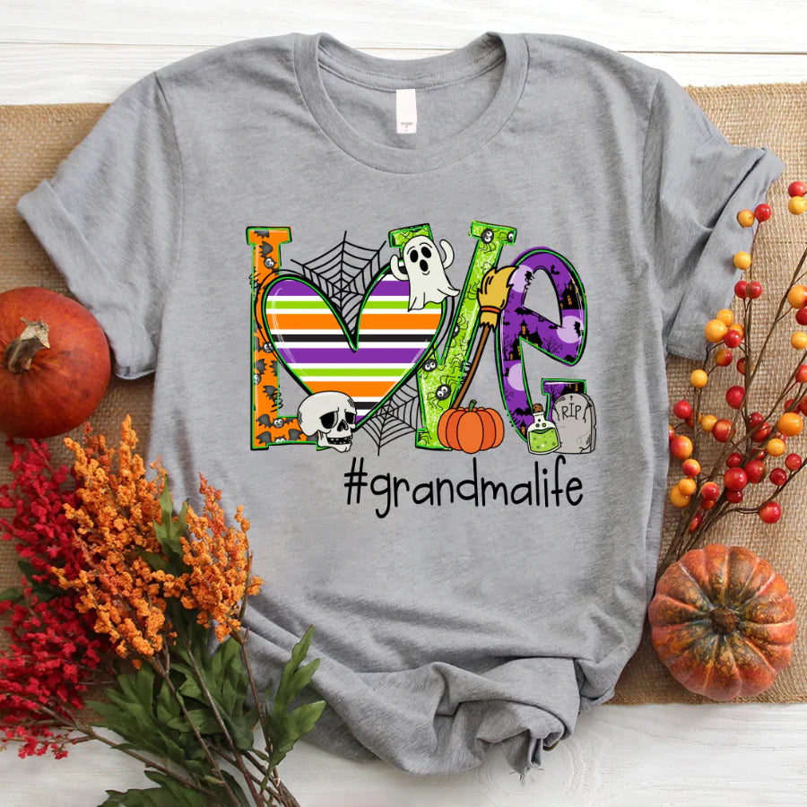 Love Grandma Life Halloween Clip Art T-Shirt