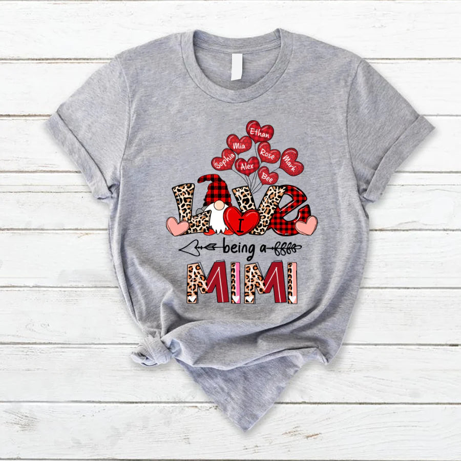 I Love Being A Mimi Gnome Leopard T-Shirt