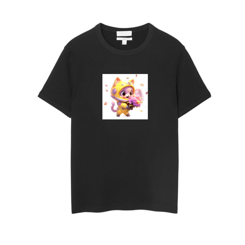 3D Kitty in Space T-Shirts