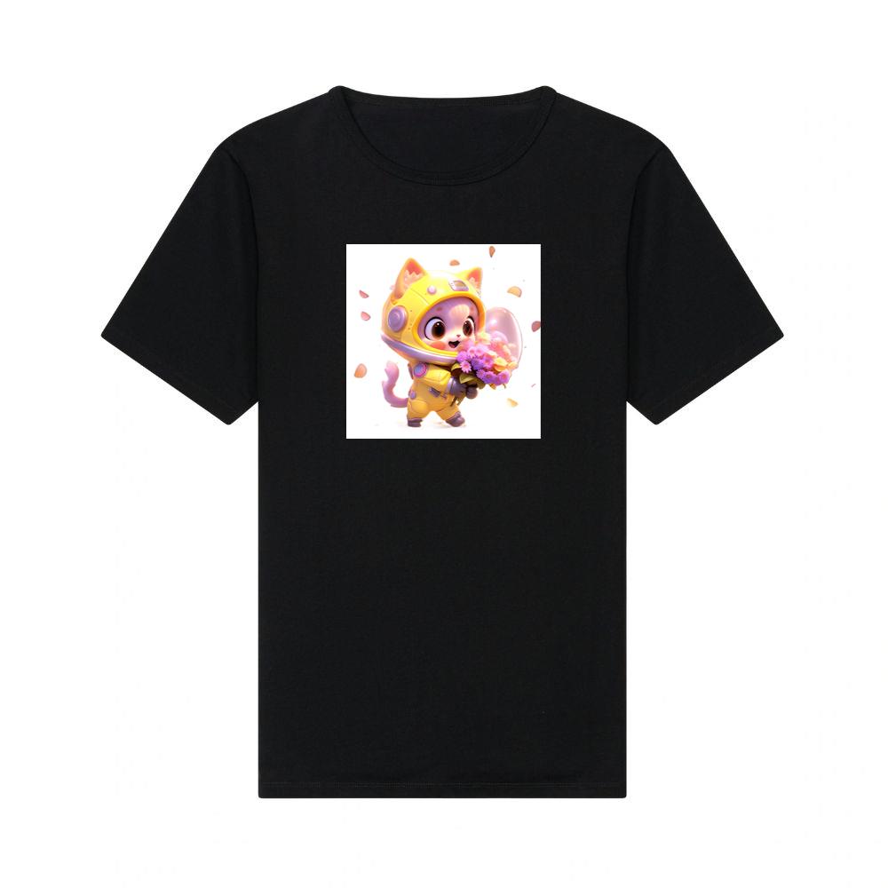 3D Kitty in Space T-Shirts