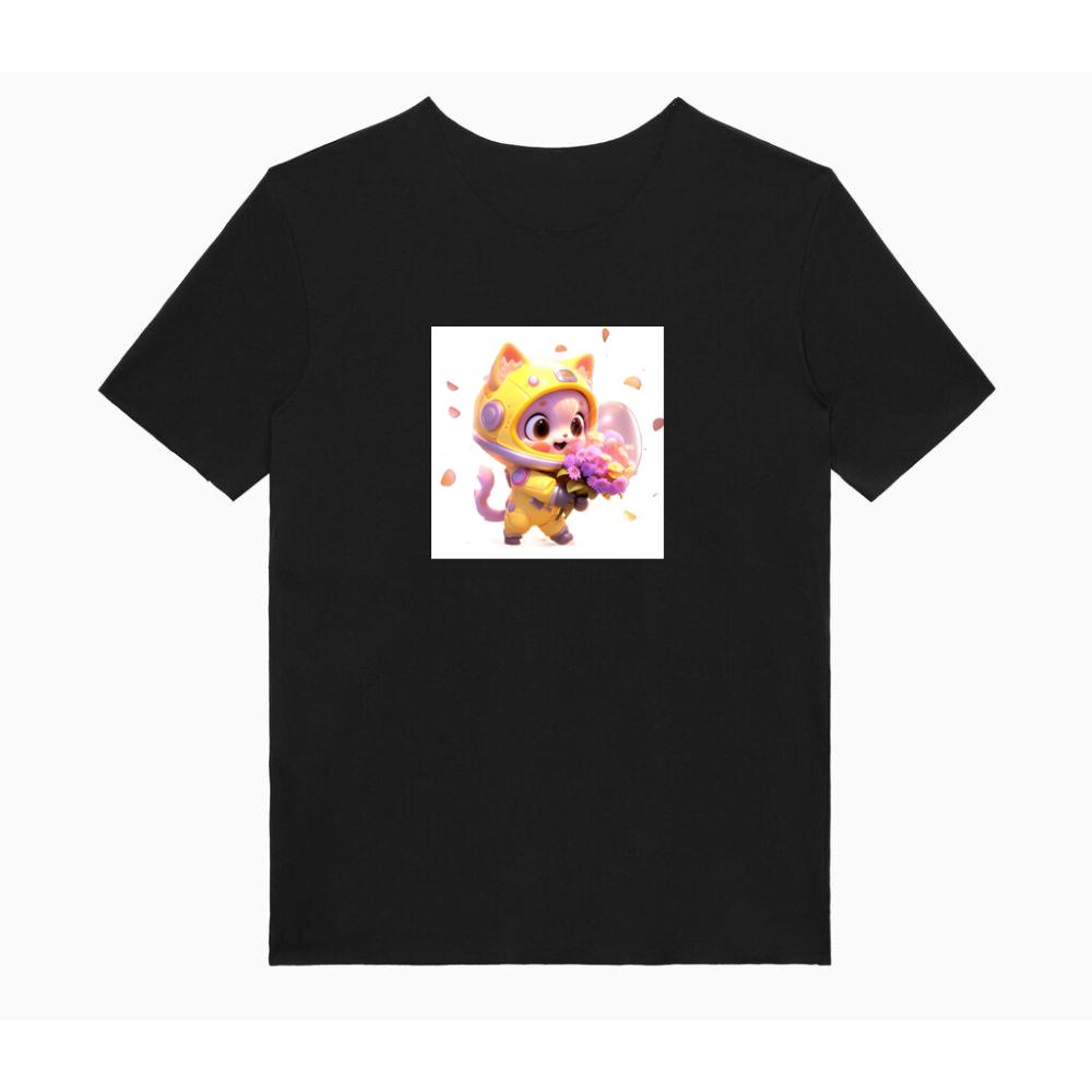 3D Kitty in Space T-Shirts