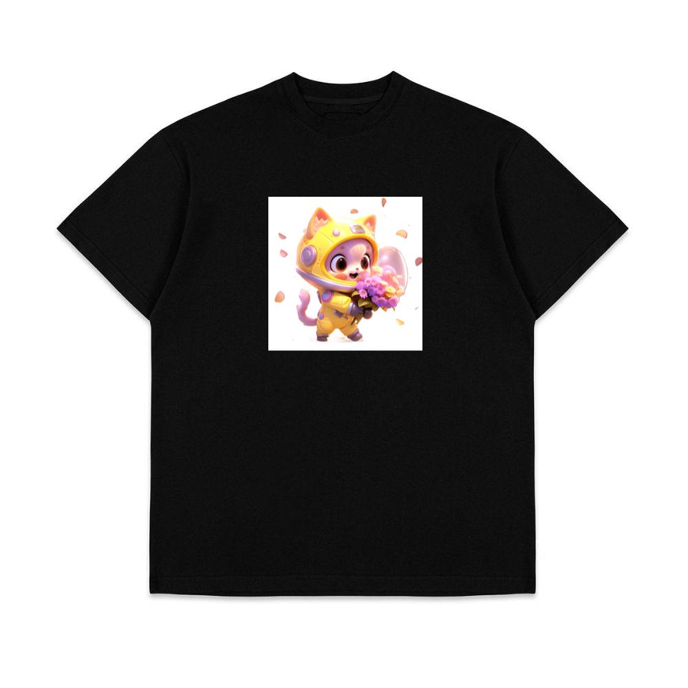 3D Kitty in Space T-Shirts