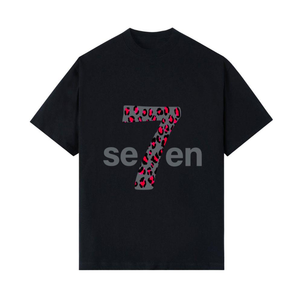 7 in red animal print T- Shirts