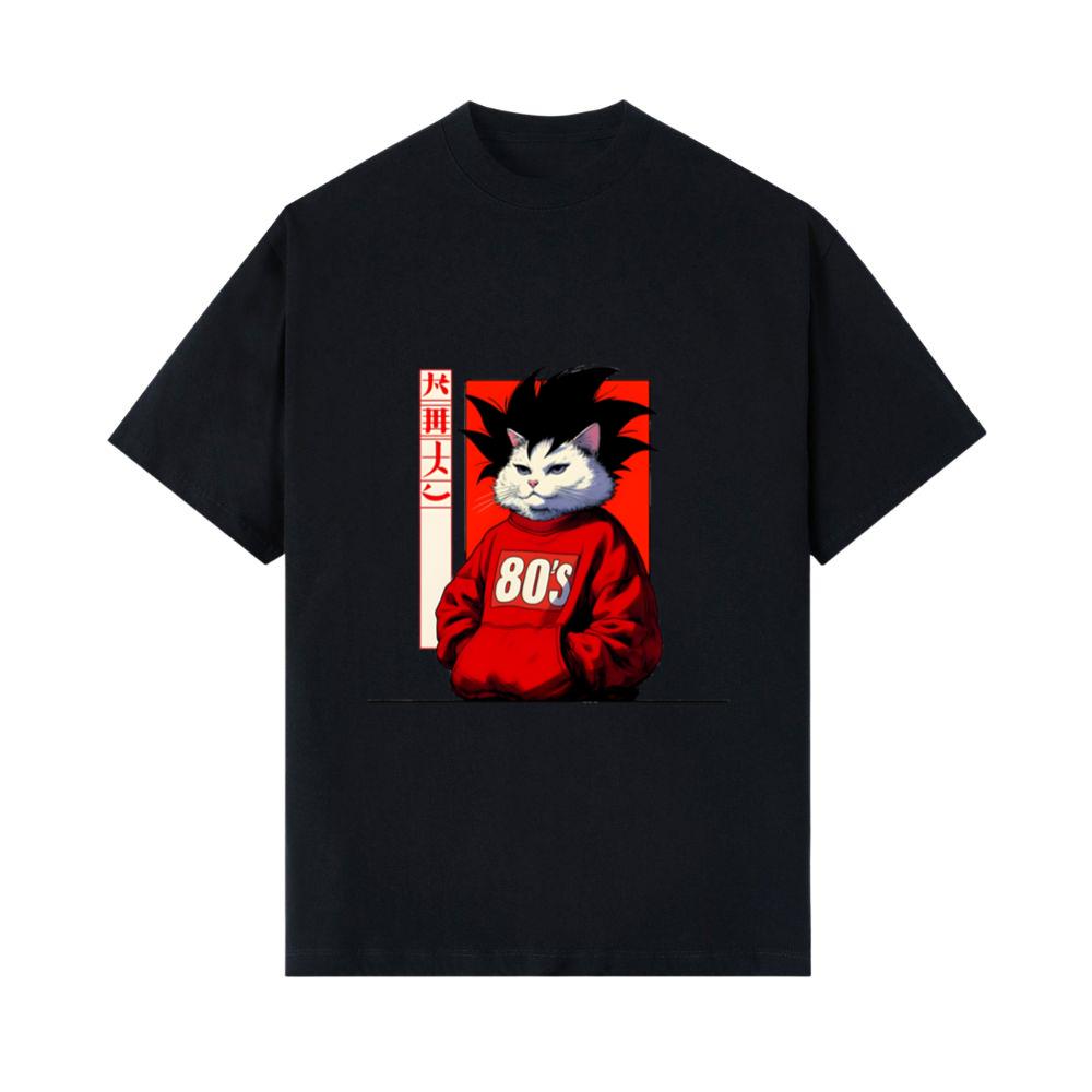 80’s Anime Cat Art T- Shirts