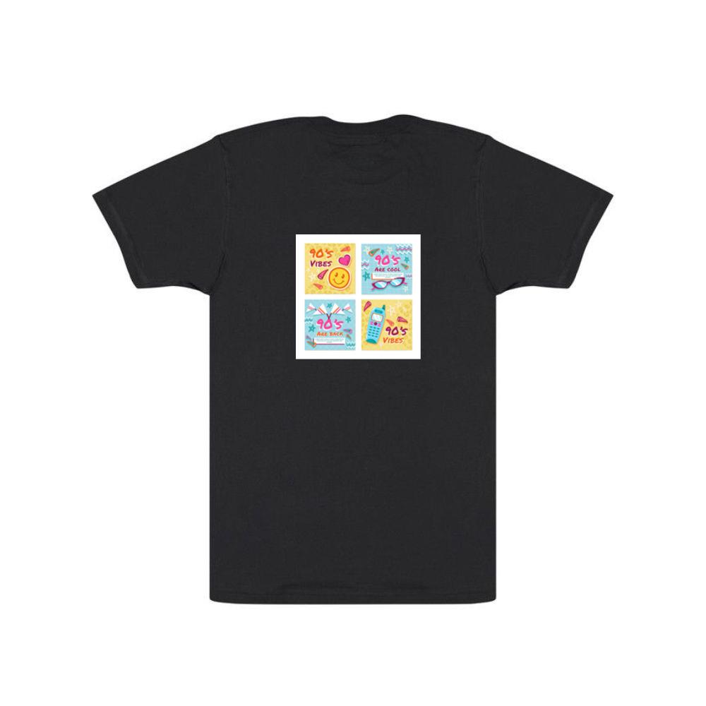 90s Design Set with Smiley Face and Flip Phone T-Shirts