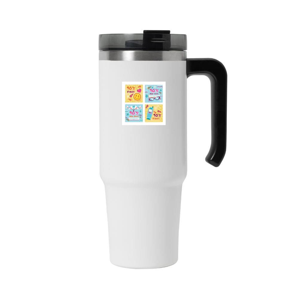 90s Design Set with Smiley Face and Flip Phone Tumbler
