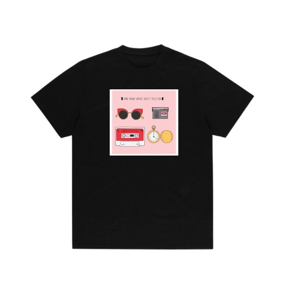 90s Objects with Hand Drawn Style TShirts Shirtsay