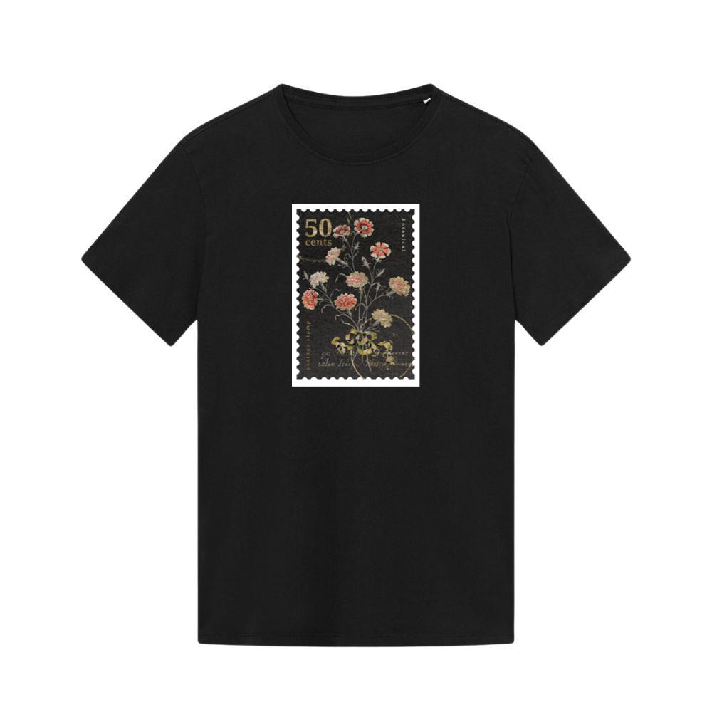 A 50 Cent Stamp with Detailed Floral Illustration T-Shirts