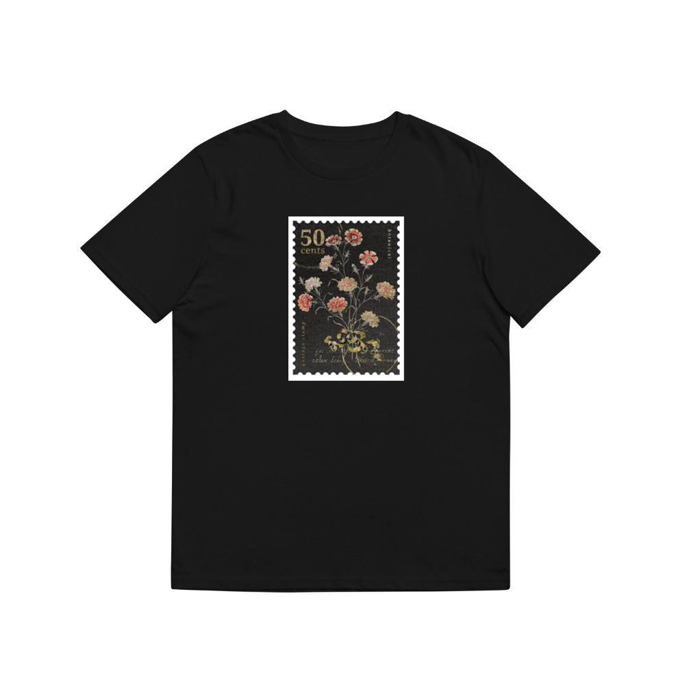 A 50 Cent Stamp with Detailed Floral Illustration T-Shirts