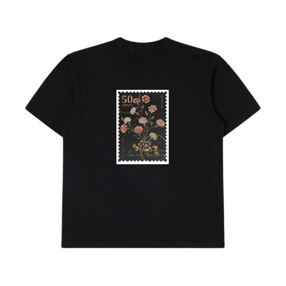 A 50 Cent Stamp with Detailed Floral Illustration T-Shirts