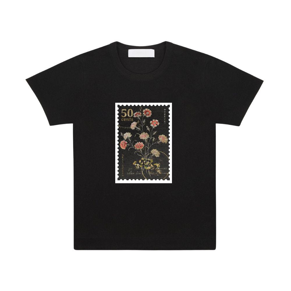 A 50 Cent Stamp with Detailed Floral Illustration T-Shirts