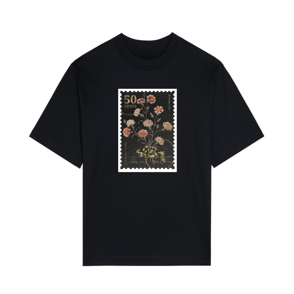 A 50 Cent Stamp with Detailed Floral Illustration T-Shirts