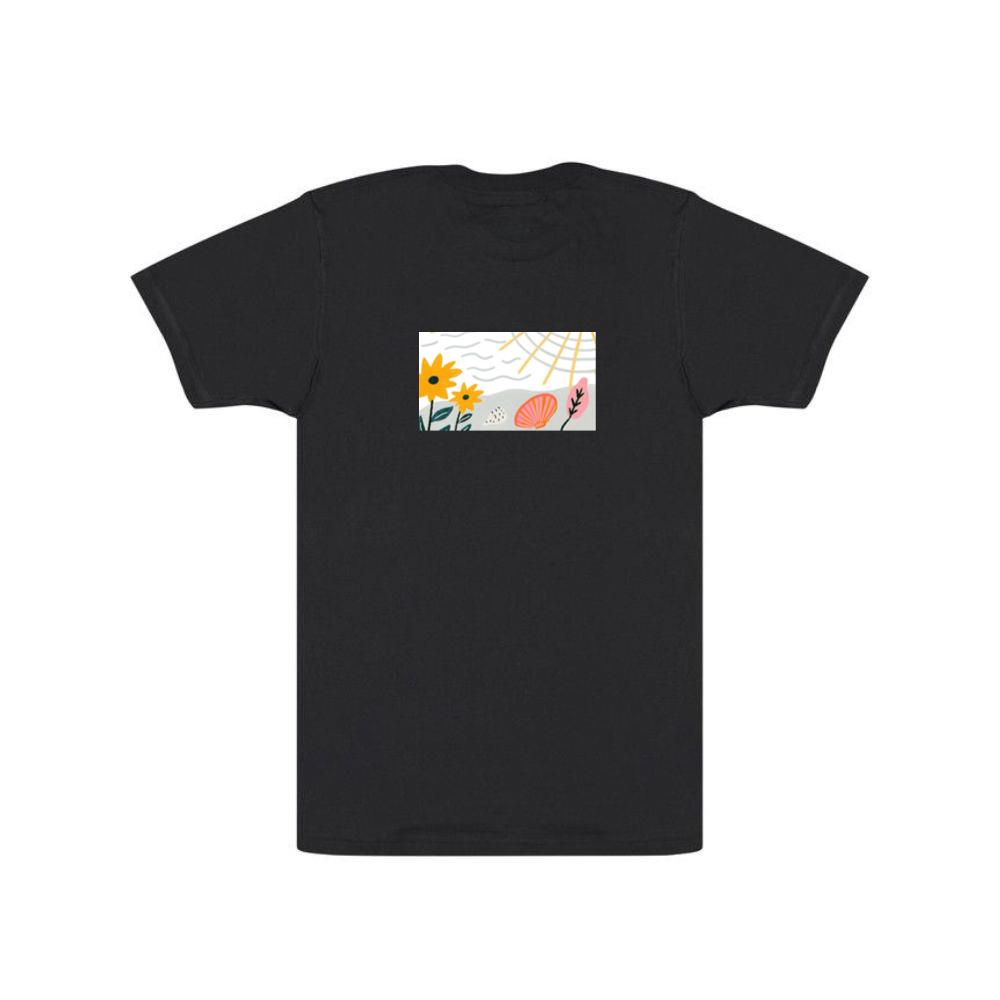 A Bloom of Yellow Flowers and Coastal Shells T-Shirts