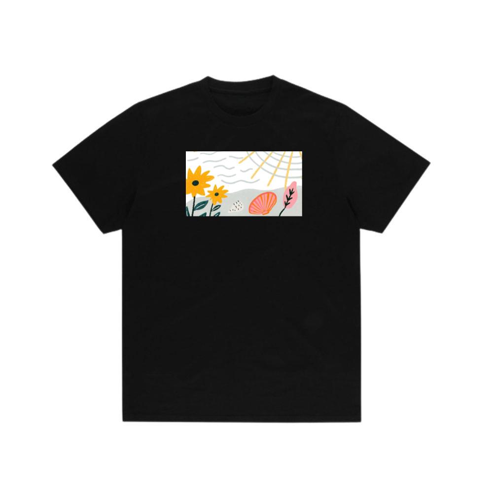 A Bloom of Yellow Flowers and Coastal Shells TShirts Shirtsay