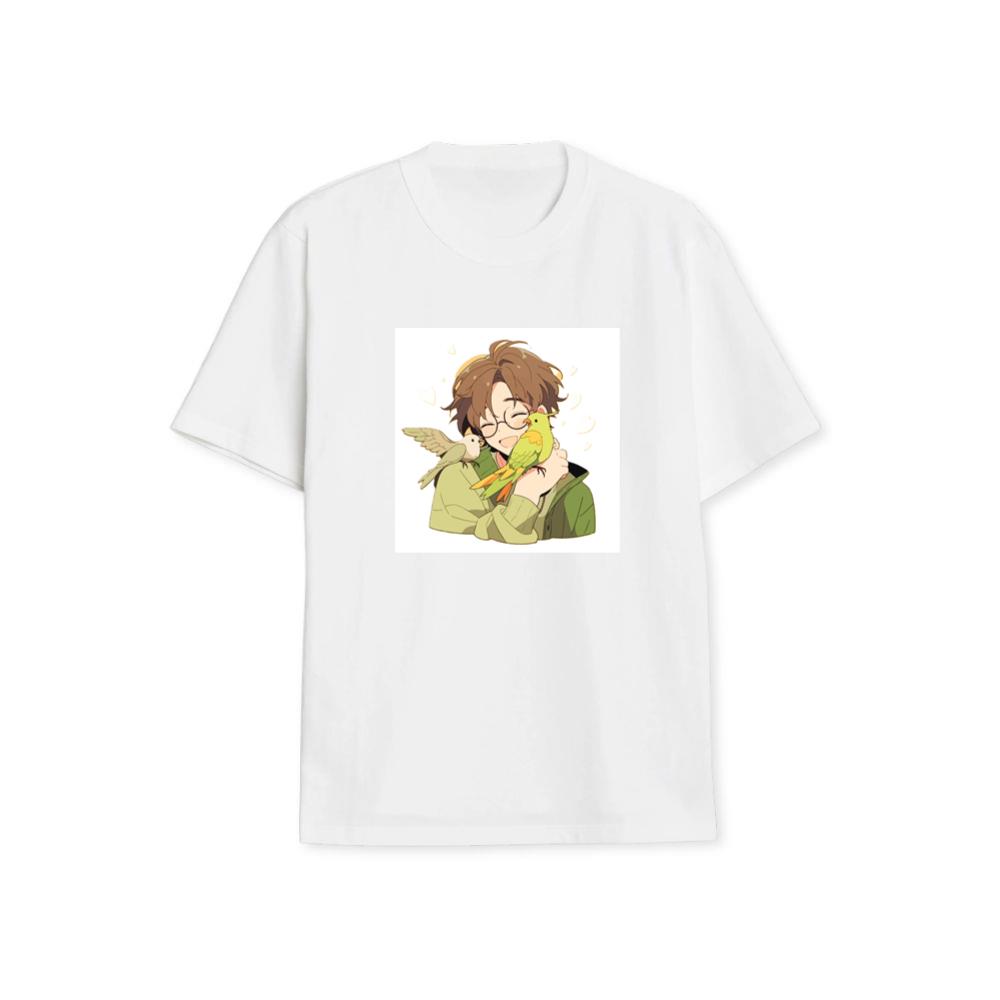 A Boy and His Birds in a Warm Embrace T-Shirts