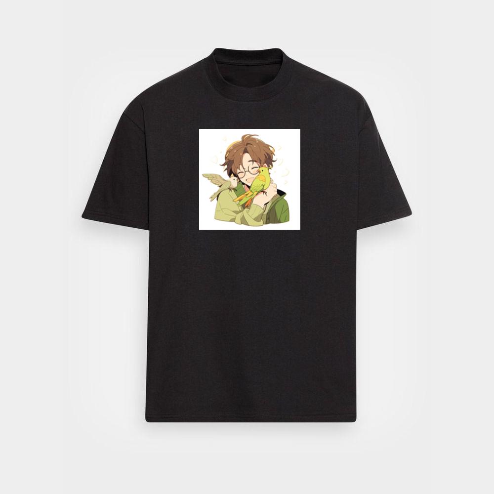 A Boy and His Birds in a Warm Embrace T-Shirts