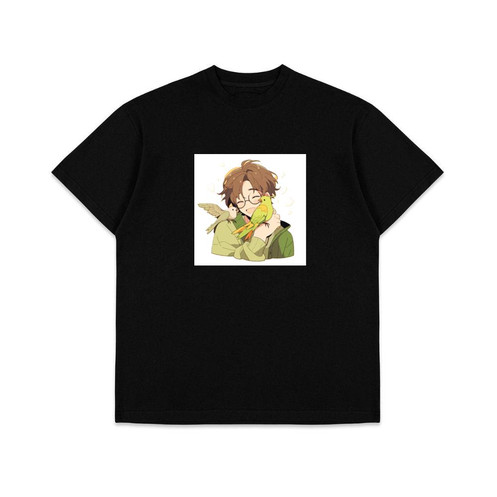 A Boy and His Birds in a Warm Embrace T-Shirts