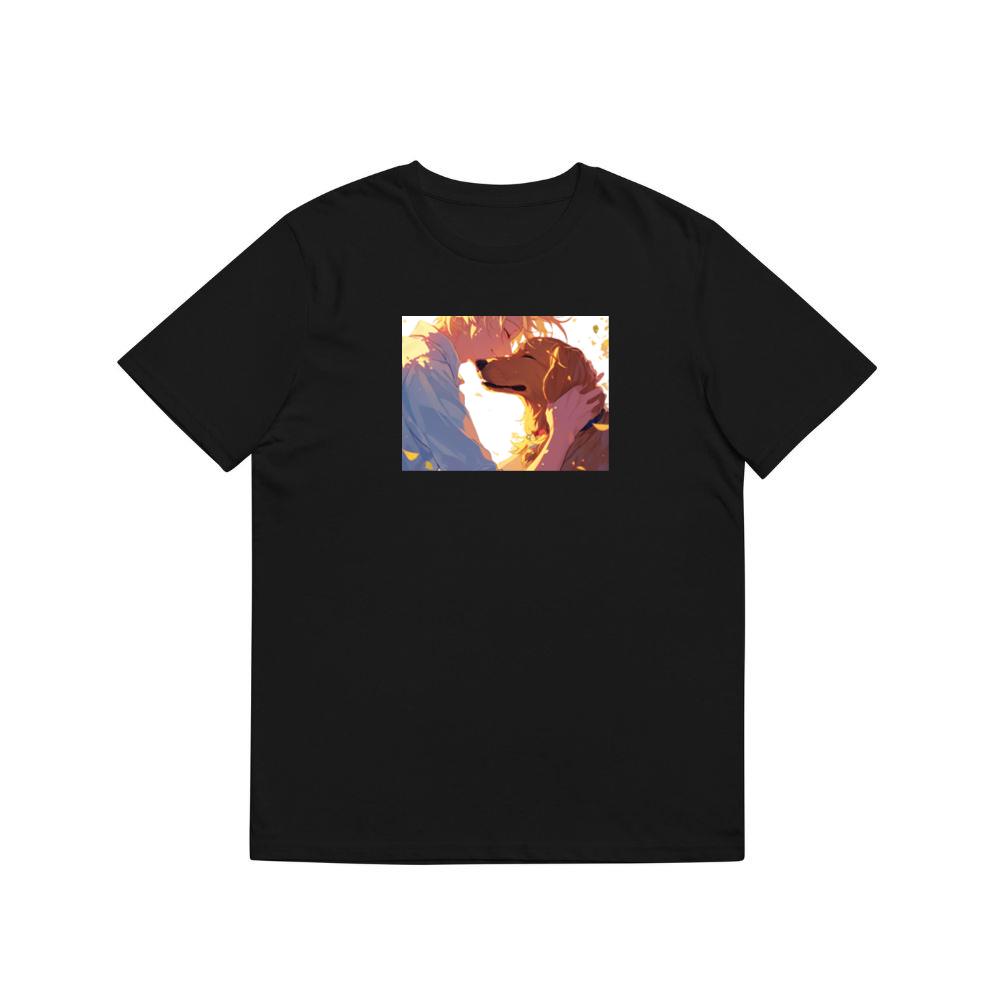 A Boy and His Dog in a Tender Embrace T-Shirts