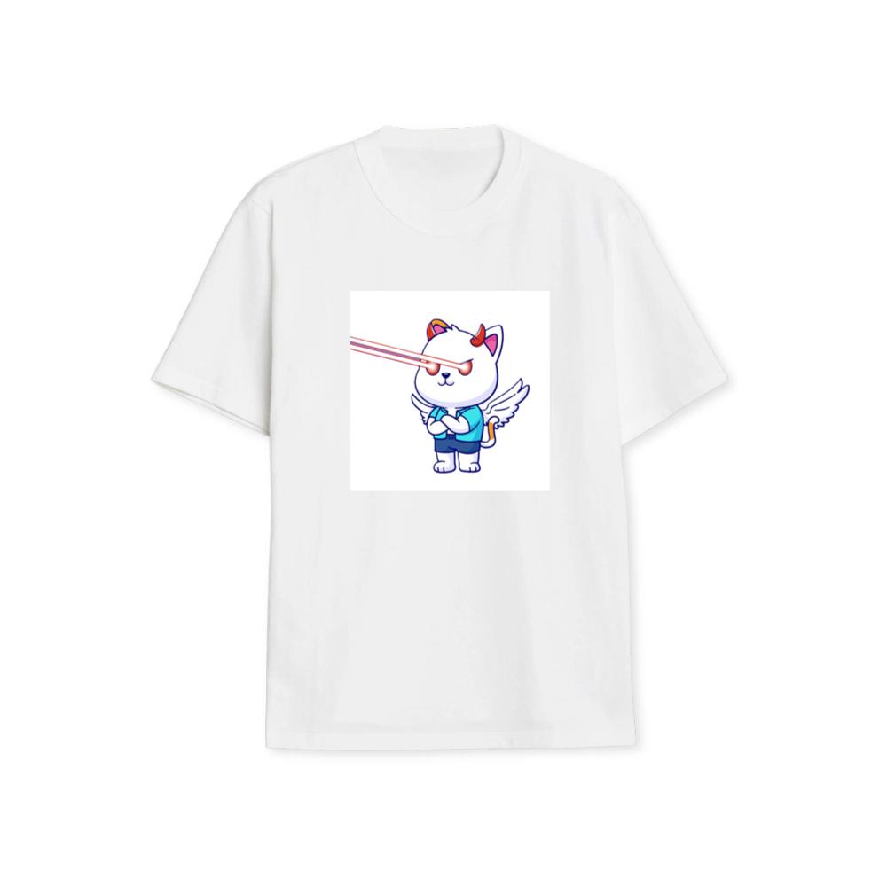 A Cat's Angelic Demeanor with Devilish Destruction T-Shirts